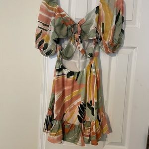 COPY - Beautiful, tropical flirty dress. Never worn!